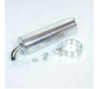 Silencieux cartouche de pot d'échappement 2 vis 37mm alu chrome pour scooter 50