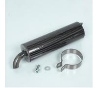 Silencieux cartouche de pot d'échappement 2 vis 37mm carbone vernis pour scooter