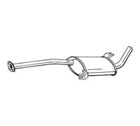 BOSAL - Silencieux central 279-125 - Réf. 279125