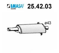 Silencieux Central Fiat Tipo 1.7 D Imasaf Pour 7649339