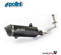 Ligne Complète Polini Maxi-Scooter Inox/Silencieux Alu Noir/Casquette Alu Piaggio Medley 125