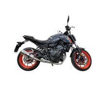 Gpr Exhaust Systems Satinox Yamaha Mt-07 2021-2024 E5 Oval Homologated Full Line System Argenté Homologated