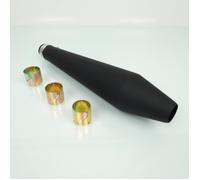 Silencieux d échappement Contre Cône noir mat longueur 484mm pour moto Neuf