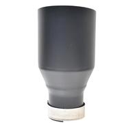 Silencieux d’échappement Ensemble d'embouts d'échappement automobile, accessoire de silencieux voiture en acier inoxydable, noir mat Pot d’échappement(60-89)