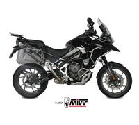 Mivv Dakar Triumph Tiger 1200 Gt/rally 2021-24 T.023.ldkx Homologated Slip On Muffler Argenté Homologated
