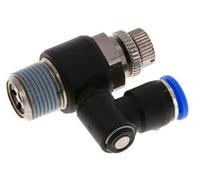 Silencieux de contrôle de débit Sortie de compteur rotative 8 mm - R3/8'' Laiton/PA 66