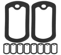 Silencieux de Remplacement pour Médaille Chien en Silicone Noir 10 Pièces