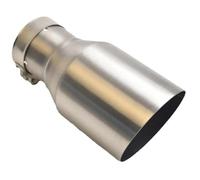 Silencieux De Voiture Universel Sortie D'Échappement | Finition brossée mate en acier inoxydable 304 avec embout d'échappement pointu et tuyau incliné(63MM IN-76MM OUT)