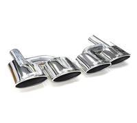 Silencieux D'échappement 1 Paire Embout D'échappement De Voiture 4 Sorties Embout De Silencieux D'échappement Pour Mercedes Pour Benz W204 Pour Classe C Pour Classe E Tube D'extrémité Silencieux(Argen