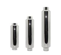 Silencieux D'échappement Automobile Tube Intermédiaire Universel Acier Inoxydable Argenté Diamètres Extérieurs Disponibles 51 Mm 57 63 70 76 Embout Échappement(Ength 500mm 63MM)