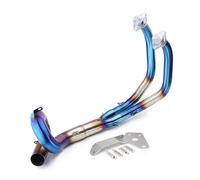Silencieux D'échappement Central pour Moto pour Y&amaha MT07 MT-07 MT 07 2014-2022, Ensemble Complet avec Collecteur Avant Tuyau D'échappement(Couleur 1)