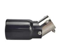 Silencieux d'échappement de voiture en acier inoxydable à angle réglable de 38 à 54 mm HETEVSCCK(In 38-54mm Black)
