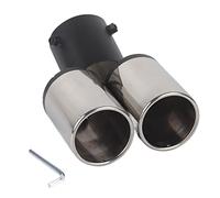 Silencieux d'échappement double d'échappement, embouts circulaires de garniture d'échappement de bouche incurvée de bouche universelle de voiture universelle chrome tail pipe twin drop down embout ec