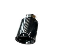 Silencieux D'éChappement Embout De Silencieux D'échappement Arrière Universel En Fibre De Carbone Noir Brillant Pour BMW Série MS E46 E60(ID 60MM-OD 105MM)