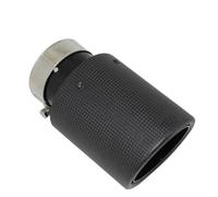 Silencieux D'échappement Embout De Silencieux D'échappement En Fiber Carbone Mat Pour Voiture Buse De Silencieux À Sertissage Universel Acier Inoxydable Noir Gorge Queue(54mm-89mm)