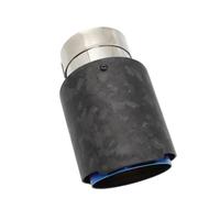 Silencieux D'échappement Embout De Silencieux D'échappement En Fiber De Carbone Motif Mat Buse Universelle Droite En Acier Inoxydable Bleu Gorge Queue(77mm-101mm)