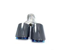 Silencieux D'éChappement Embout De Silencieux D'échappement Universel Double Bleu Pour Voiture Pour Série 3 W222 E70 1 Paire(ID 76mm-OD 76mm)