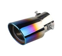 Silencieux D'échappement Embout De Silencieux D'échappement Universel En Acier Inoxydable Chromé - Garniture Pot Arrière Pour La Plupart Des Véhicules(Black-Straight)