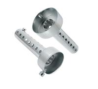 Silencieux d'échappement moto, Kacepar 60mm DB Killer Muffler Baffle, Universal Exhaust Pipe Silencer Noise Canceller, Can Noise Muffler Removable Silencer, Silver, 2 Piece
