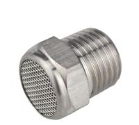 Silencieux d'échappement pneumatique mâle M5 1/8", 1/4", 3/8", 1/2" -2" BSP NPT en acier inoxydable 304, raccord for filtre antibruit(NPT SS304 Nets 1-1/2")