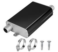 Silencieux d'échappement pour chauffage de stationnement - 24 mm - Avec clips épais et vis - Kit silencieux d'échappement pour système d'échappement de voiture (noir)