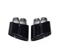 Silencieux D'échappement Pour RS3 Pour RS4 Pour RS5 Pour RS6 Double Embout Silencieux Intérieur Pour S3 S4 S5 S6 Système D'échappement Tuyau Voiture Ovale Embouts D'Échappement(Black)