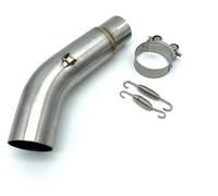 Silencieux D'échappement Pour S&uzuki GSR750 2011 2012 2013 2014 2015 2016 2017 2018 Moto Slip-On Système Intermédiaire Tuyau D'échappement Section Connecter(Silver)