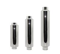 Silencieux D'échappement Silencieux D'échappement Automobile, Tube Intermédiaire Universel Acier Inoxydable Argenté, Diamètres Extérieurs Disponibles(Ength 300mm 70MM)