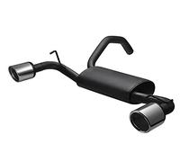 Silencieux d'échappement sport en acier noir - acier inoxydable 2 embouts ronds duplex de 100mm compatible avec Fiat 500 ABARTH HB 1.4T 135PS 140PS 145PS 160PS 165PS 180PS 2008-2018 2019 2020 2021