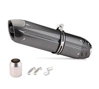 Silencieux D'échappement Universel 51mm Moto Pour Kawasaki Z1000 ZX6R ZX10R Pièces Rechange Modifiées Acier Inoxydable système(TYPE-H 470MM)