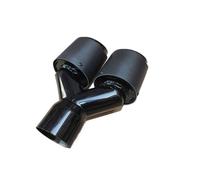 Silencieux D'échappement Universel En Acier Inoxydable Double Fiber Carbone Mat YTdhfDGJ(57MM IN-76MM OUT)