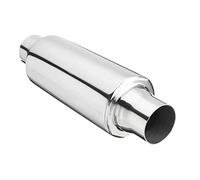 Silencieux d'échappement universel en acier inoxydable, Riloer DB Killer directement à travers de sortie de forme ronde pour le tuyau d'échappement de voiture d'un diamètre de 6,2 cm