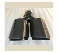 Silencieux D'échappement Universel En Fibre Carbone Grillé En Acier Inoxydable Noir Pour Automobile Pointe Modification Voiture D'Échappement(51-101MM)