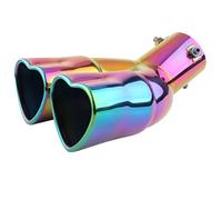 Silencieux d'échappement Universel en Forme de cœur pour Voiture, Garniture décorative pour Modification d'échappement (Boucle colorée)