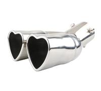 Silencieux d'échappement Universel en Forme de cœur pour Voiture, Garniture décorative pour Modification d'échappement (Boucle argentée)