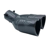 Silencieux d'échappement Universel en Forme de cœur pour Voiture, Garniture décorative pour Modification d'échappement (Boucle de Carbone)