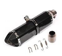 Silencieux d'échappement universels de moto 38-51mm Texture en fibre de carbone noire Tuyau d'échappement arrière En acier inoxydable Éliminateur de bruit Moto DB Killer pour ATV Scooter (A)