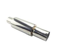 Silencieux D'échappement Universels En Acier Inoxydable Pour Voitures Systèmes D'échappement De Course Silencieux De 2" À 3" Bleu Argenté Embout Échappement(Golden 51MM)