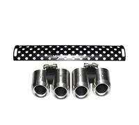 Silencieux Échappement Embout De Silencieux Rond Noir À Bouche Carrée Kane Pour Land Pour Rover Pour Defender 90 110 2020-2024(Matte Silver 3.0)