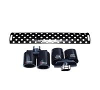 Silencieux Échappement Embout De Silencieux Rond Noir À Bouche Carrée Kane Pour Land Pour Rover Pour Defender 90 110 2020-2024(Carbon fiber 3.0)