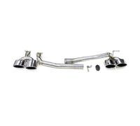 Silencieux Échappement Embout D'échappement Ovale Pour Voiture, Pour Benz W204 C200 C180 C260 C63 Sport 2008-2013, 304(Silver 22cm)