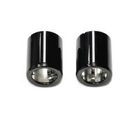 Silencieux Échappement Embout D'échappement Remplacement Pour BMW X1 F49 F48 2019+ Embout Silencieux Lot 2 Pièces Garniture D'embout D'échappement(Le noir)