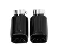 Silencieux Échappement Embout Silencieux Carré Noir Pour Land Pour Rover Pour Defender L663 1 Paire Embout échappement Voiture Tuyau échappement Acier Inoxydable(Style B)