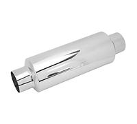 Silencieux échappement voiture universel 6,4 cm acier | Embout de Sortie Arrière, Acier Arrondi, Montage Universel, Tuyau 6,4 Cm, Compatible Automobile et Moto
