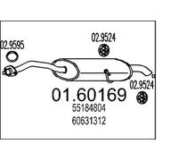 MTS 01.60169 Silencieux arrière