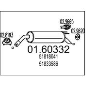 Silencieux final 01.60332 MTS pour FIAT BRAVO II STILO