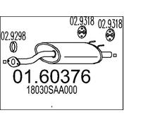 Silencieux final 01.60376 MTS pour HONDA JAZZ II