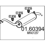 Silencieux final 01.60394 MTS pour MITSUBISHI PAJERO PININ I