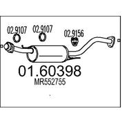 MTS 01.60398 Silencieux arrière