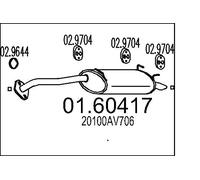 Silencieux final 01.60417 MTS pour NISSAN PRIMERA PRIMERA Hatchback